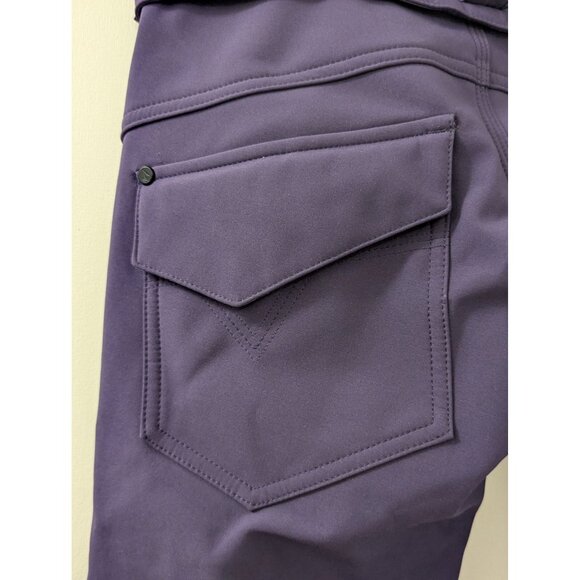 Volcom Womens Purple Insulated Snowboard Pants With Zippered Pockets & Back Flap - Picture 6 of 8